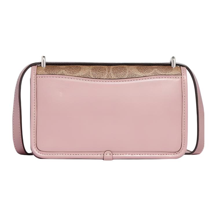 Coach Bandit 18 Classic Monogram Buckle Closure Faux Leather And Luxurious Cowhide Shoulder Crossbody Bag Small Women Bags Brown Pink CF936-LHRJ8
