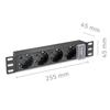 Qoltec Aluminum PDU Power Strip for 19'' RACK | 1U | 16A | 6xSCHUKO | 1.8m