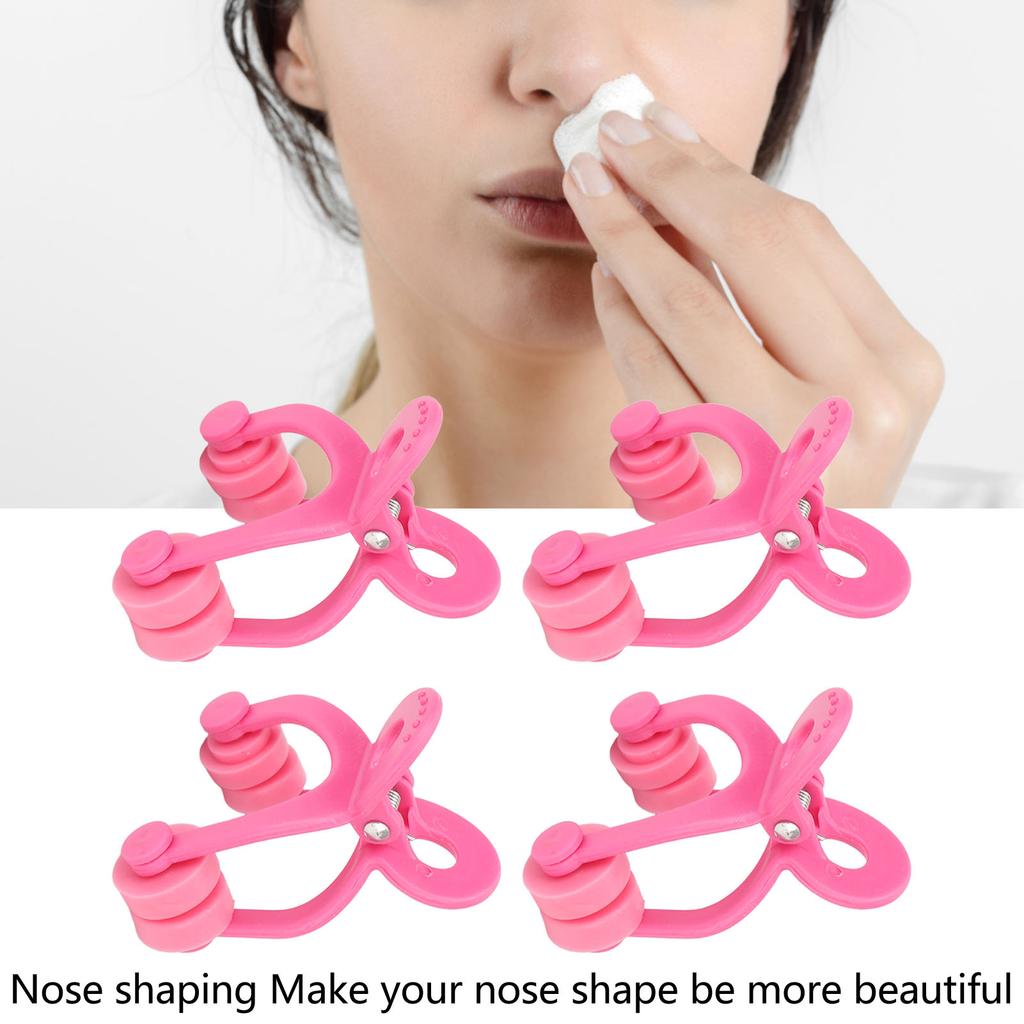 4pcs Nose Lifter Pink Nose Shaping Clipping Lifter for Wide Nose Straightener Beauty Tool