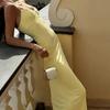 Fashion V-neck Yellow Suspender Dress with Sexy Backless Women's Casual Party Camisole Dress Summer Slim Long Skirt, Suitable for Beach Parties
