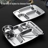 Mailang 304 Stainless Steel 5-Compartment Divided Meal Plate Set
