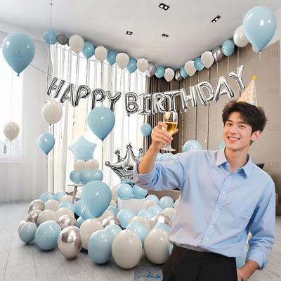 Happy Birthday Party Dress Up Balloon Scene Arrangement Background Wall 18 Year Old Premium Atmosphere Props Decorations