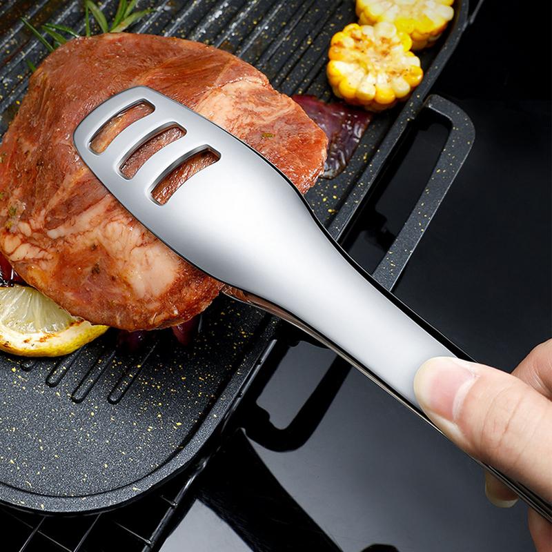 Kitchen Tongs 12.5 Inch Buffet Tongs Stainless Steel Grilling Tool Multipurpose Clamp Kitchen Gadgets For Sausage Steak Salad
