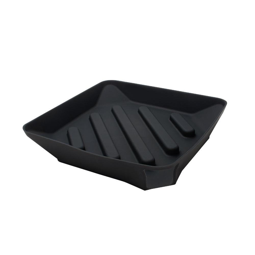 

Durable Silicone Dish Drain Pad Square Non-Slip Dish Rack Mat Heat Resistant Soft Sink Sponge Holder Counter чорний