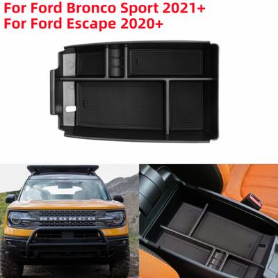 1Pcs Car Center Console Storage Box Auto Interior Stowing Tidying Organizer For Ford Bronco Sport/ Ford Escape
