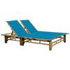 Day and Night - Day and Night Lounger with Cushions for 2 People Bamboo