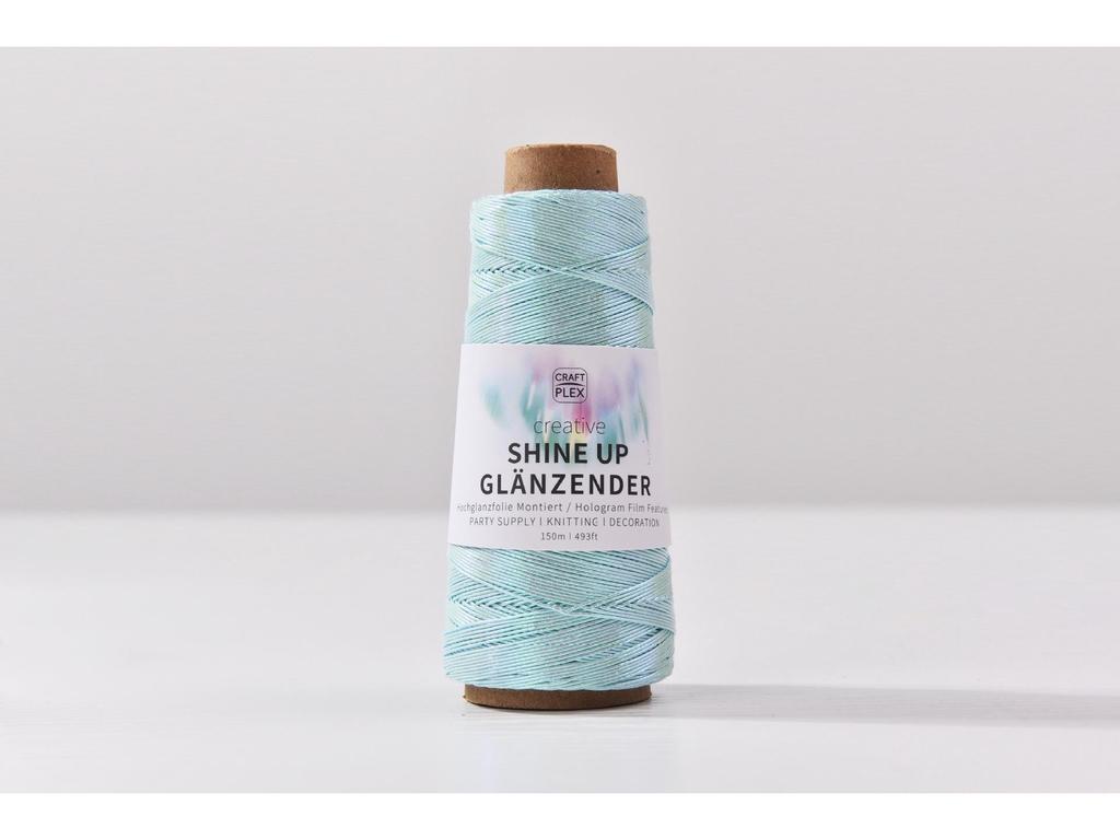 1mm Colorful Gold & Silver Core-Spun Yarn - 150m Hologram Thread for DIY Crochet Bags