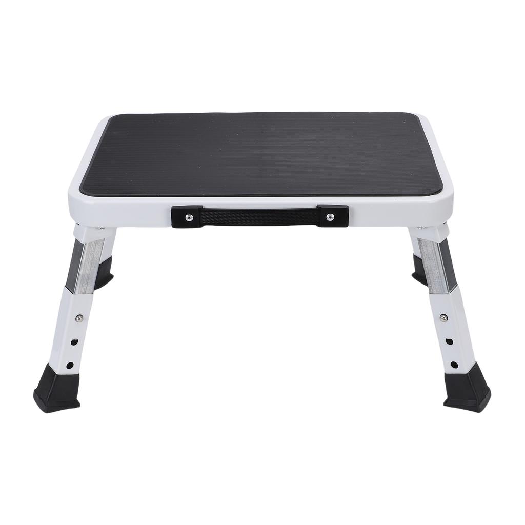 Ein-Stufen-Hocker Multifunktional Tragbar Faltbar Ein-Stufen-Leiter mit Rutschfester Plattform Gummifüßen für Hausarbeit