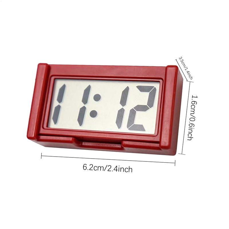 1PC Mini Digital Clock for Car Dashboard Self-Adhesive LCD Time And Day Display Automotive Vehicle Stick Car Accessories