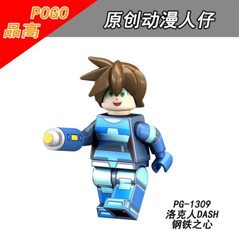 Cartoon Building Blocks Rockman Mini Figures Building Bricks Toys Children Boy Girls Giftn