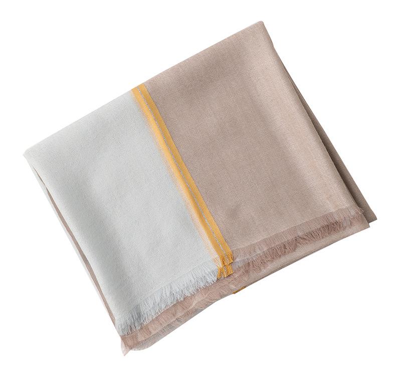 

Легкий и тонкий кашемировый шарф, цветной блок, простой осенне-зимний шарф-кольцо из вельвета Above 175cm