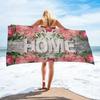 Floral Beach Towel Microfiber Quick Dry Botanical Flower Bath Towel Oversized Sand Free Travel Swim Towels Gift for Women Girl
