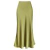 Elegant High-Waist Silky Acetate Fishtail Skirt for Spring and Summer