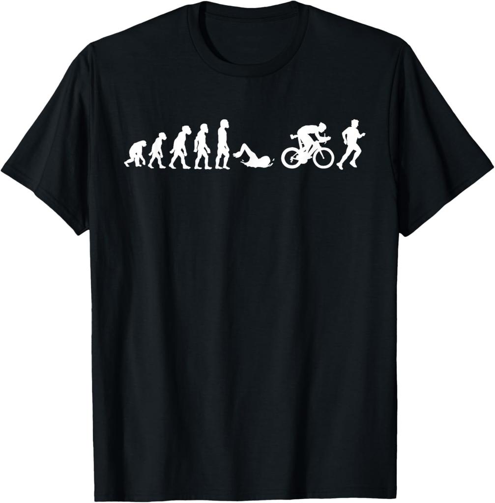 Funny Swim Bike Run Triathlon Design Men Women Triathletes T-Shirt Print On Demand Casual Short Sleeve Tee Camiseta