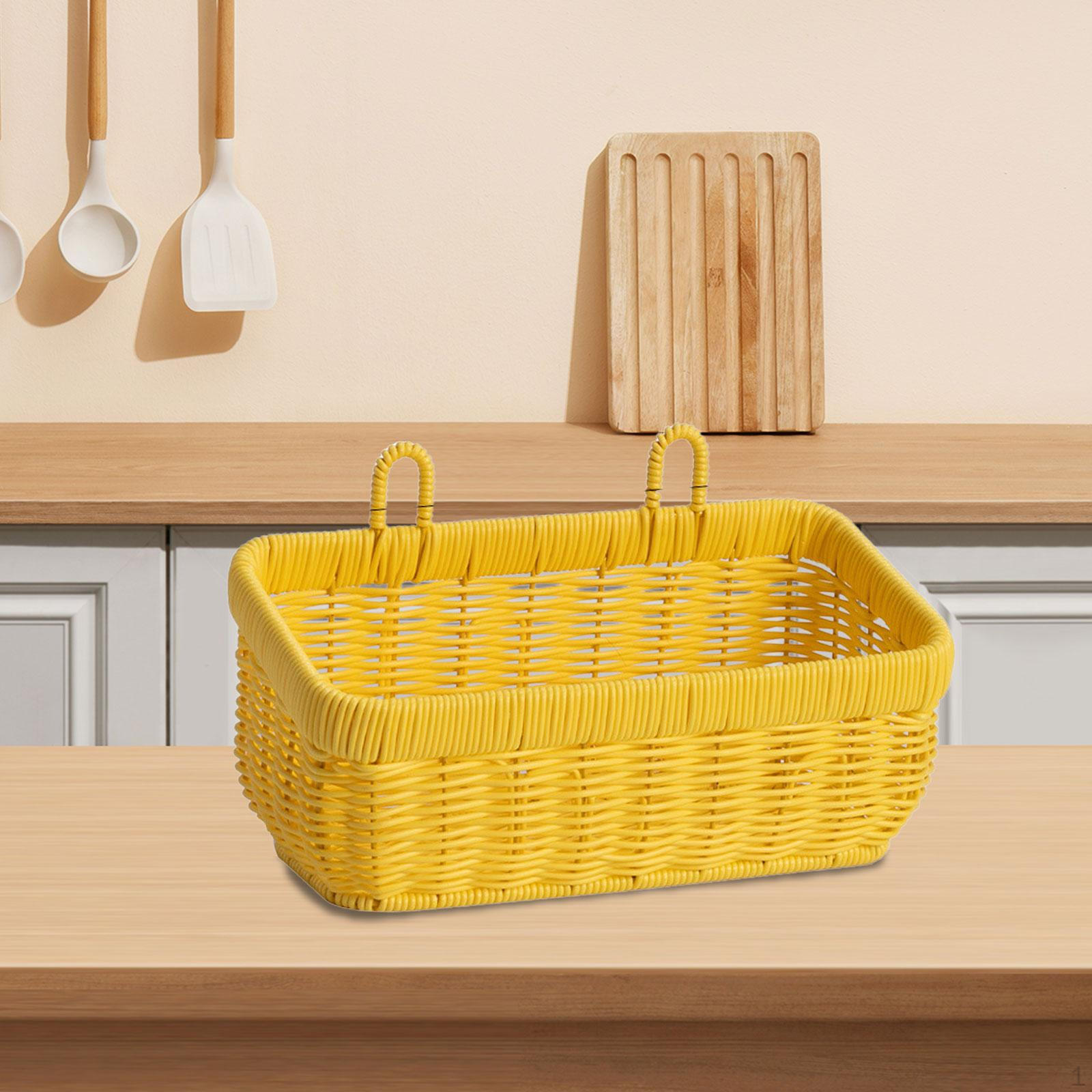 

Корзина для хранения декоративная многофункциональная, настенный декоративный контейнер для жизни жёлтый