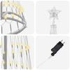 LED Christmas Tree Warm White 51 x 51 x 190 cm Metal