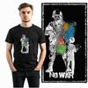 Coolmind X0010 100% Cotton Anti-war Print Exclusive Graphic Men T Shirt Big Size Men Tshirt Casual T-shirt for Men Tees