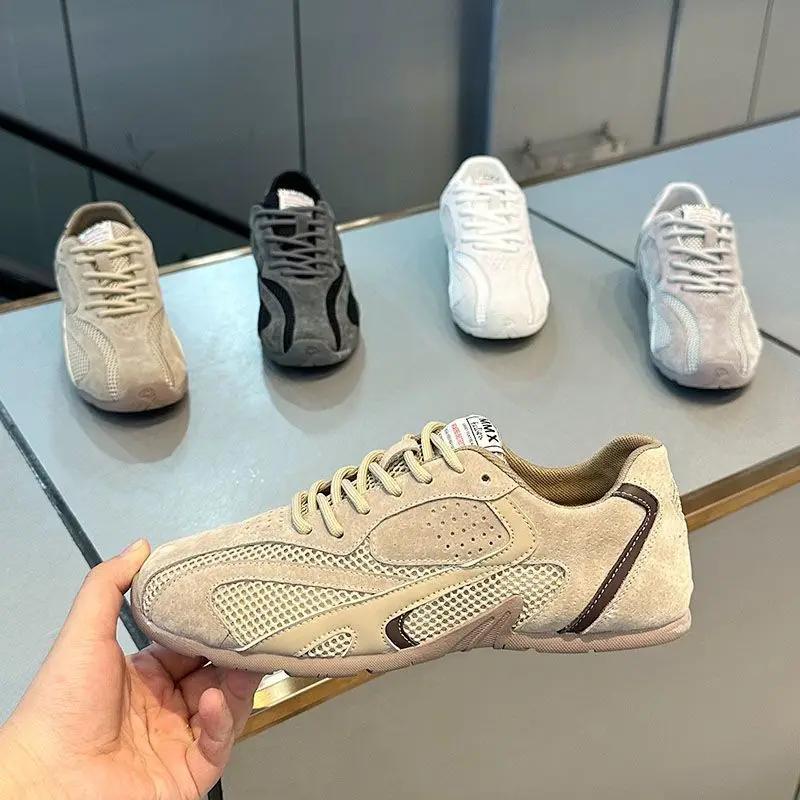 Brand Men's Sneakers Breathable Casual Shoes for Men Lace Up Flat Shoes Luxury Soft Sole Running Shoes Men Walking Shoe