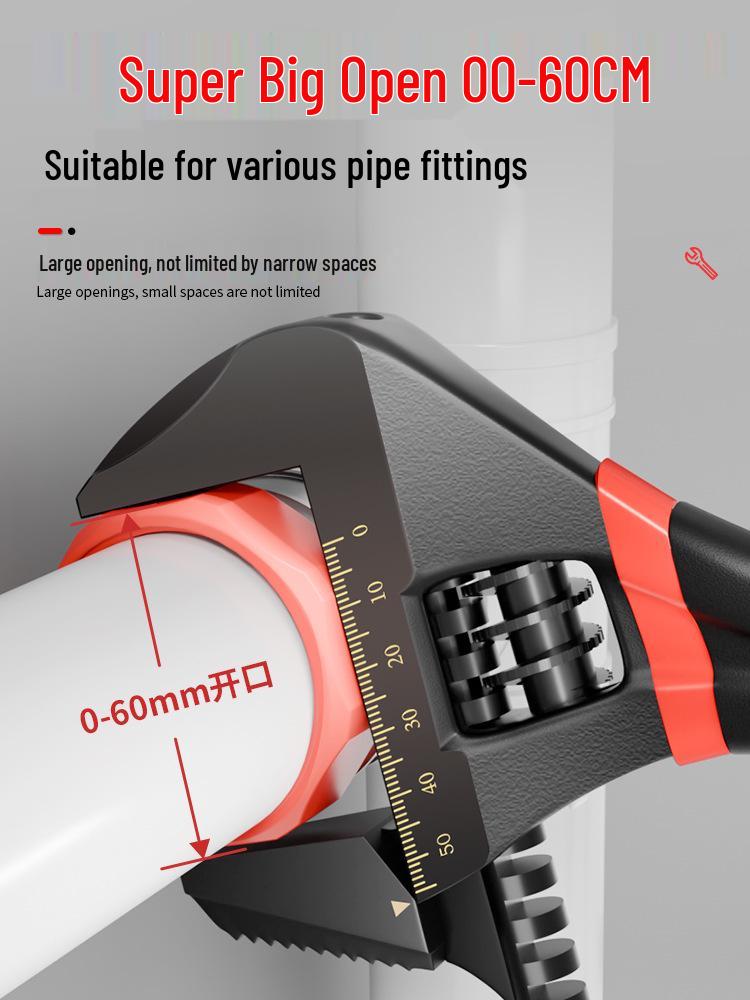 Universal Short Handle Adjustable Wrench for Narrow Spaces - Multifunctional Bathroom Tool