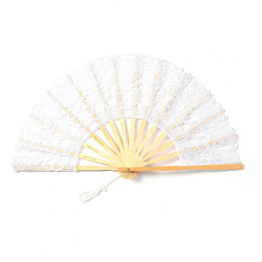 Ручной Веер Складной Кружевной Веер Элегантный Винтажный Кружевной Складной Веер для Летних Вечеринок Танцевальных Выступлений Ручной Цветочный Кружевной