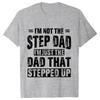 Bonus Dad Men's T-shirts Clothes Step Dad Tee Shirt Homme Birthday Tee Tshirts Short Sleeve O-neck Clothing for Men Tops