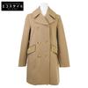 Beige Studs Double-breasted Coat Coat 2 beigeUsed