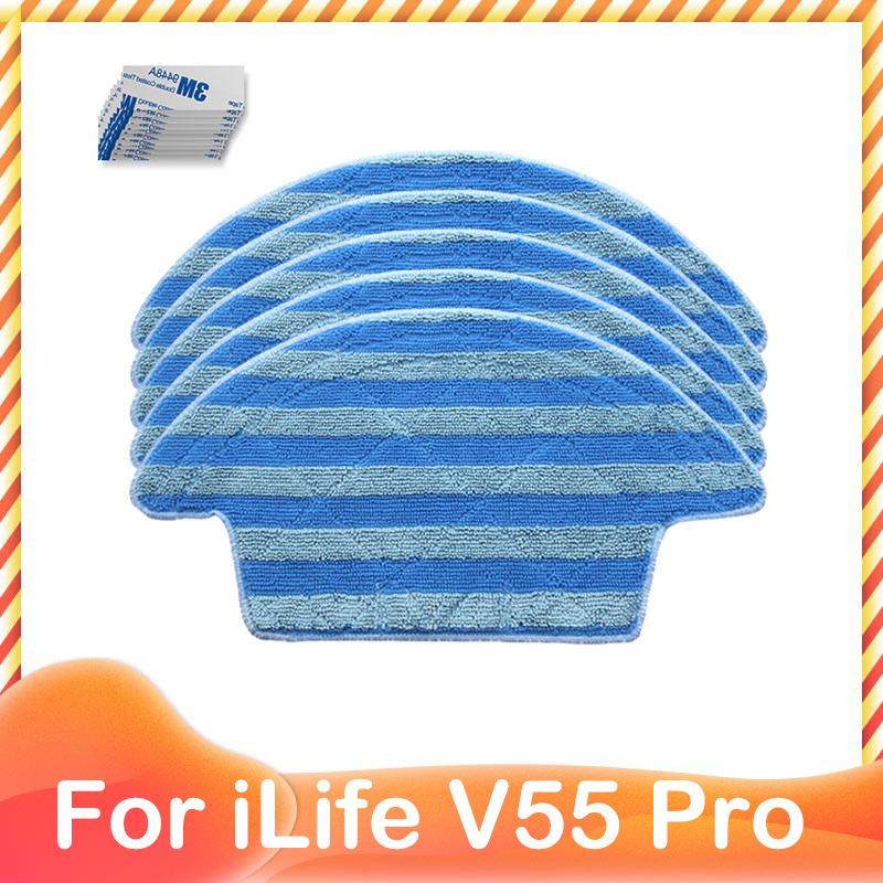 For iLife Chuwi V55 Pro Side Brush Strainer Hepa Filter Mop Cloth Replacement Pack Robotic Vacuum Cleaner Spare Kit Part