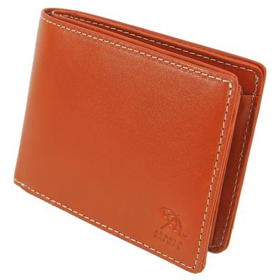 Bunte Serie Bifold Echtes 4AP3636 Portemonnaie, Leder, (Orange)