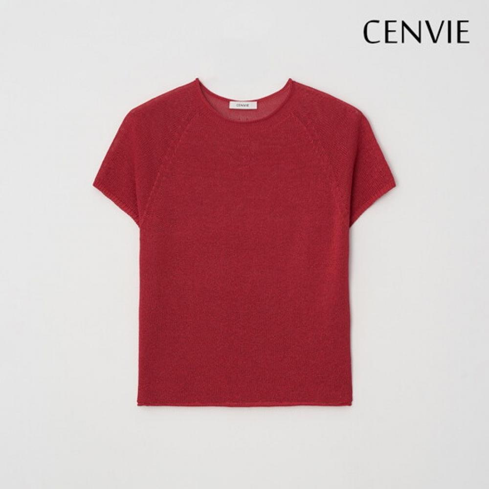 Senbi Women 3 Piece Set 26ss Summer Cloche Holgarment Round Neck Short Sleeve Kn