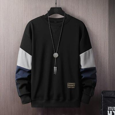 Langarm T-Shirt Herren Pullover, Frühling und Herbst Unterhemd Herren Rundhals Pullover Trendy Trend Marke Casual, Pullover