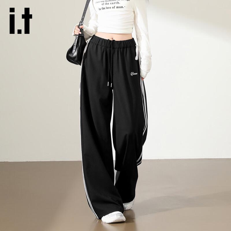 Izzue Women's Straight-Leg Side Stripe Casual Track Pants