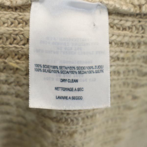 RRL 1 Star 100% Silk Long Sleeve V-neck Knit Cardigan S Beige Men's Used