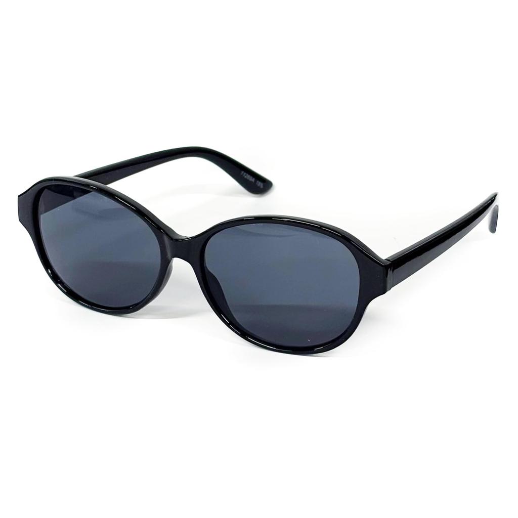Black x Smoke Oval Sunglasses for Men and UV Protection Colored Slimming [FashionBerry] Women, 99% (UV400), Lenses, Lightweight, Effect, Stylish,