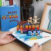Birthday With Envelope Pop-Up Greeting Card 3D Stereo Happy Fathers Day Card Handmade Gift
