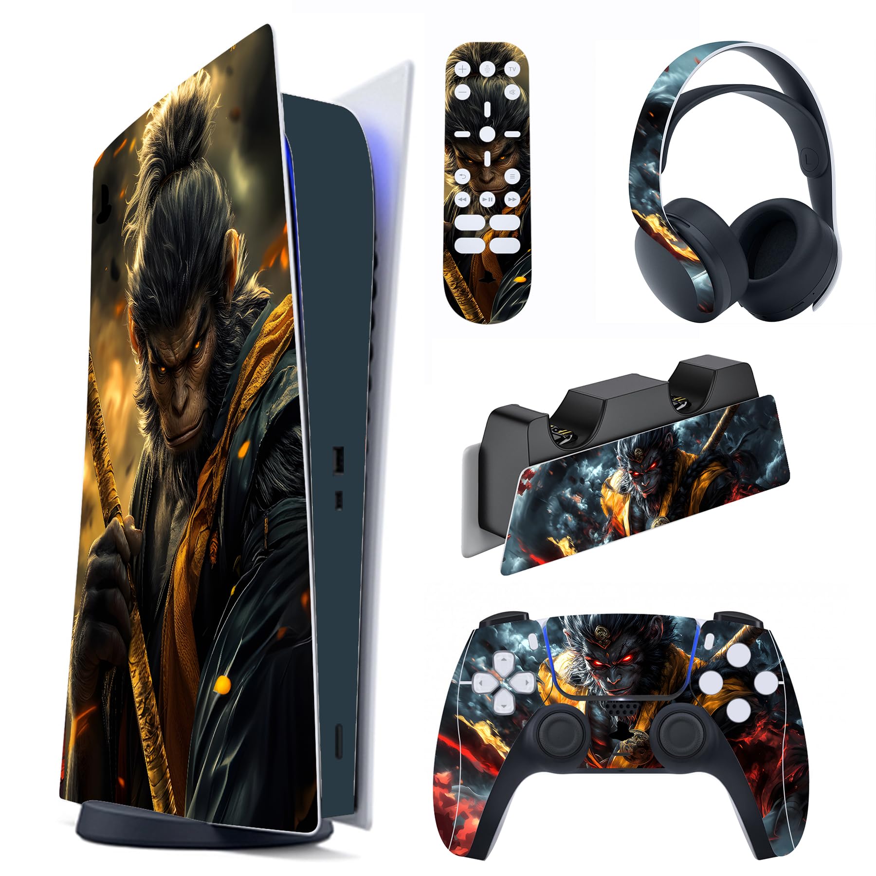 

Наклейка стікер для консолі PlayVital ps5 наклейка вінілова наклейка для контролера ps5 зарядна станція гарнітура пульт дистанційного керування Cloudstorm (цифровий