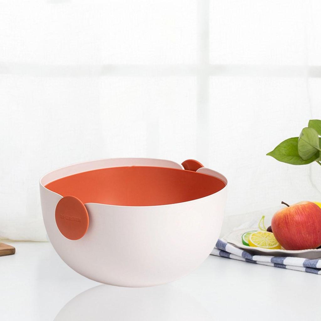 Double Layer Colander Igh Temperature Resistance Vegetable Bowl Rice Washer Strainer Drain