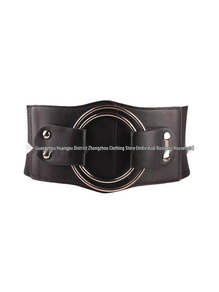 Women's Wide Elastic Waist Belt - Versatile Decorative Fashion Accessory for Skirts, Coats, Sweaters, and Suits.