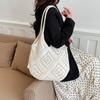 Korean version of fashion hollow knitted bag women's large-capacity seaside vacation shoulder bag versatile woven tote bag