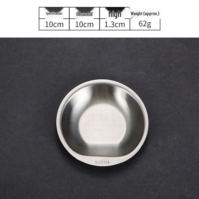 Korean Style Golden Round Plate - Shallow Plate for Snacks, Western Food, Steak, BBQ, and Desserts.