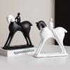 Resin Jockey Decoration Black/White Nordic Ins Horsewoman Sculpture Art Horse Figurines Decor Hourse and Girl Abstract Ornaments