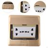 Floor Box Electrical Outlet Kit Household Copper Home Office Charging Station Countertop Tamper