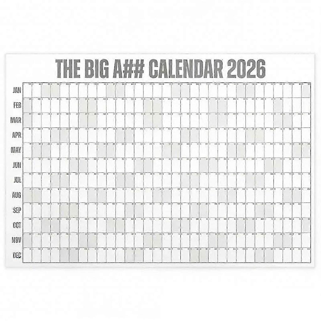 Der Big A## Kalender 2026 - Überformatiger Wandkalender mit Stift & Stickern, 2026 Monatsplaner für Home Office, 33x43 Zoll