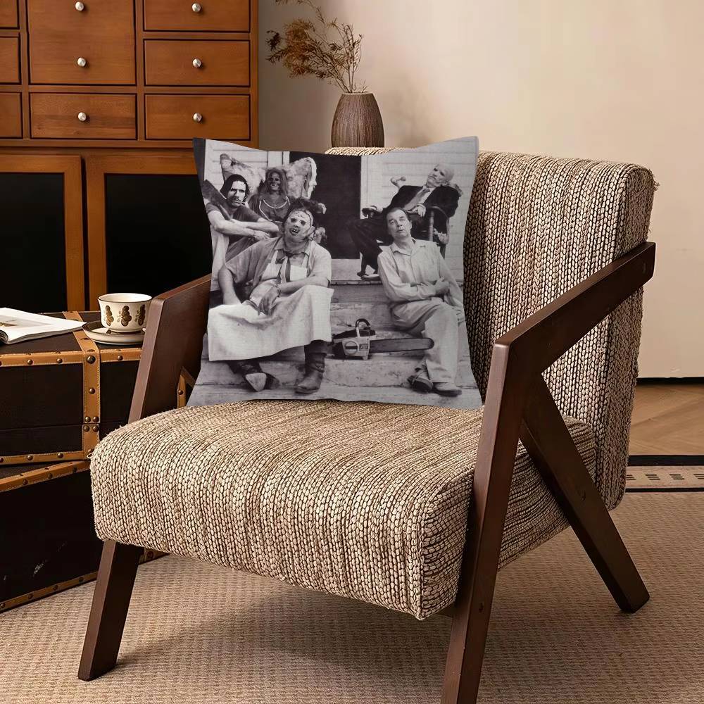 Movie Horror The Texas Chainsaw Massacre Decorative Room Aesthetics Pillow Case Home Decor Bedroom Sofa Bed Pillow Cover x