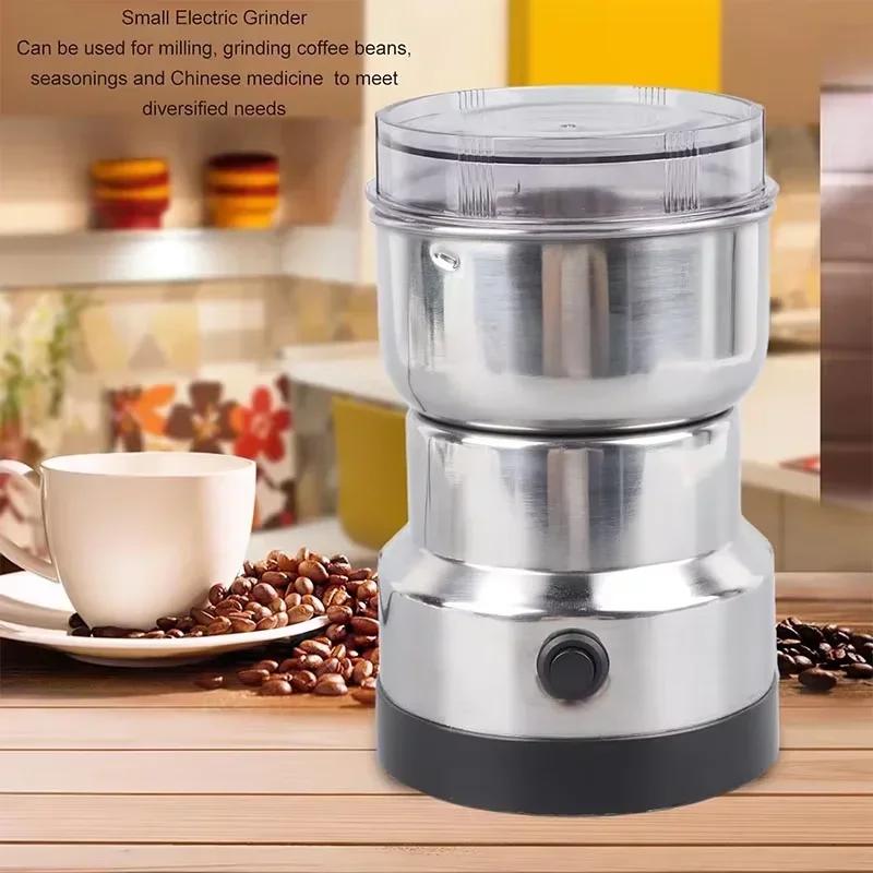 150W Electric Coffee Grinder, Ultra-fine Powder Mill Dry Wet Multi-function Stainless Steel Crusher for Kitchen Spices Nuts