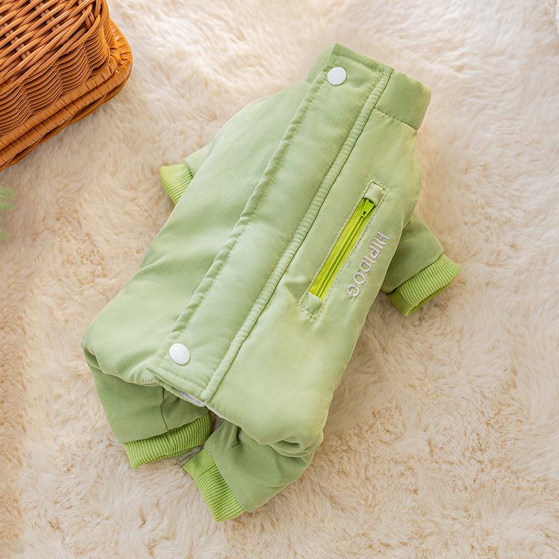 Winter Puppy Dog Clothes All-inclusive Down Cotton-padded Clothes Simple Teddy Than Bear Small Dog Thickened Warm Pet Clothing