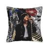 Federa per cuscino Mj Michael Jackson Stampa Copricuscino in Poliestere Copricuscino Decorativo Copertura Quadrata per Seduta 40X40Cm