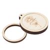 Embroidery Keychain Crafting Kit Mini Wood Round Hoop Keychain Making Set for Bag Key Phone Decoration