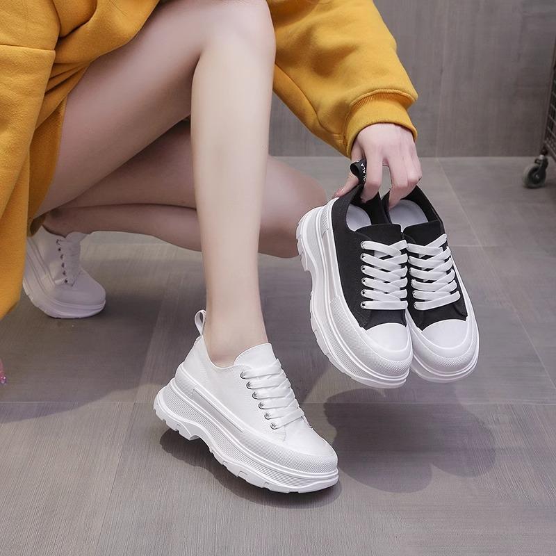 Canvas Shoes Thick Soled Shoes White Shoes