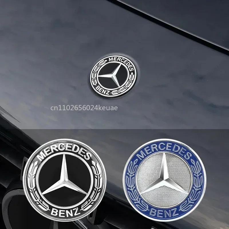3D ABS Car Front Hood Bonnet Emblem Decoration Stickers Mercedes Benz AMG A B C M S R Class CLA GLB W108 W124 W126 W140 W168 NEW