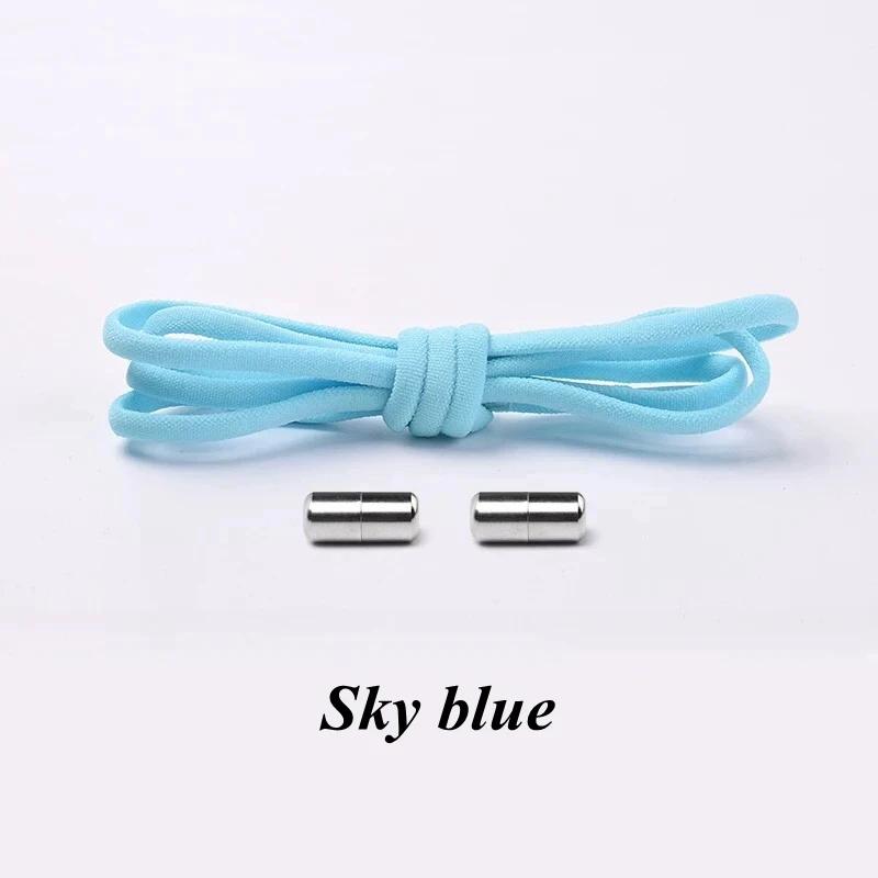 New Version Elastic No Tie Shoelaces Metal Lock Shoe Laces for Kids Adult Sneakers Quick Shoelaces Semicircle Shoestrings
